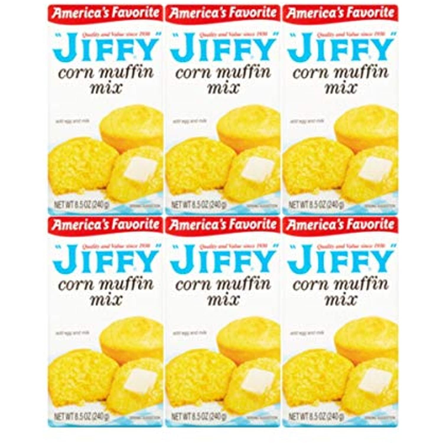Jiffy Corn Muffin Mix, 8.5 oz, (6 Boxes)
