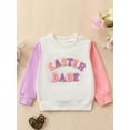 thumbnail image 2 of jxxiatang Adorable Long Sleeve Pullover with Fuzzy Letter Embroidery for Easter, 2 of 8