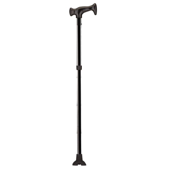 Collections Etc Lightweight Folding Cane for Women - Collapsible and Adjustable from 33" to 37", Supports up to 300-lbs, Black, One Size