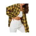 thumbnail image 3 of Faithtur Female Shirt Adults Plaid Turn-Down Collar Long Sleeve Tops Blouse, 3 of 5