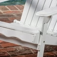 Milan Outdoor Rustic Acacia Wood Folding Adirondack Chair, White