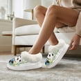 thumbnail image 3 of POLERO Womens Slippers Cartoon Panda Print Winter House Slippers for Women Men Thick Sole Indooor Bedroom Shoes Cozy Gifts, Size 9-10, 3 of 7