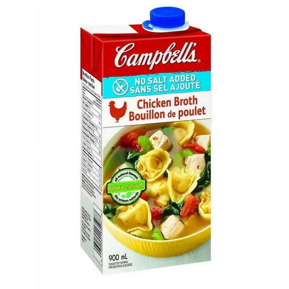 Campbell's, No Salt Added Chicken Broth, 900ml/30.4oz