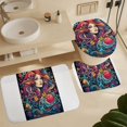 thumbnail image 5 of Mermaid 4 Piece Shower Curtain Sets, Non-Slip Rugs, Toilet Lid Cover And Bath Mat, for Bathroom Decor Set, 72" X 72", 5 of 7