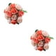 thumbnail image 3 of Advancent 12 piezas de flores falsas de rosas artificiales para decoración de fotografía de sala de estar Naranja 2Conjunto, 3 of 6