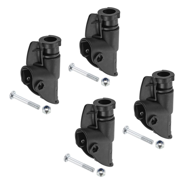 Bisagra de cierre del asiento de la silla Uxcell, bloqueo y liberación fija para silla de playa reclinable, juego de 2 en negro