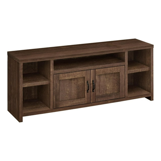 Monarch Specialties Tv Stand, 60 Inch, Console, Media Entertainment Center, Storage Cabinet, Living Room, Bedroom, Laminate, Brown, Transitional