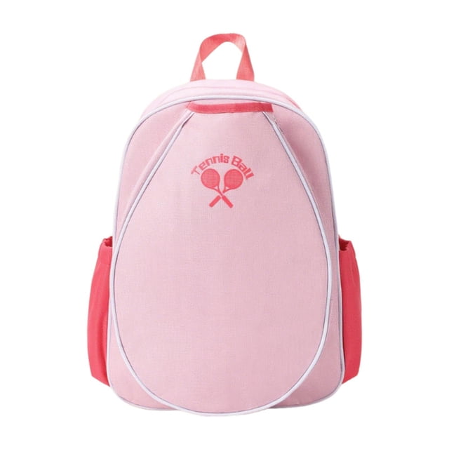 Lipstore Tennis Backpack Racket Holder for Pickleball Paddles Badminton Racquet Balls Pink