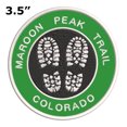 thumbnail image 2 of Go Trekking! At Maroon Peak Trail, Colorado 3.5 Inch Iron Or Sew On Embroidered Fabric Badge Patch Hiking Trails Iconic Series, 2 of 2
