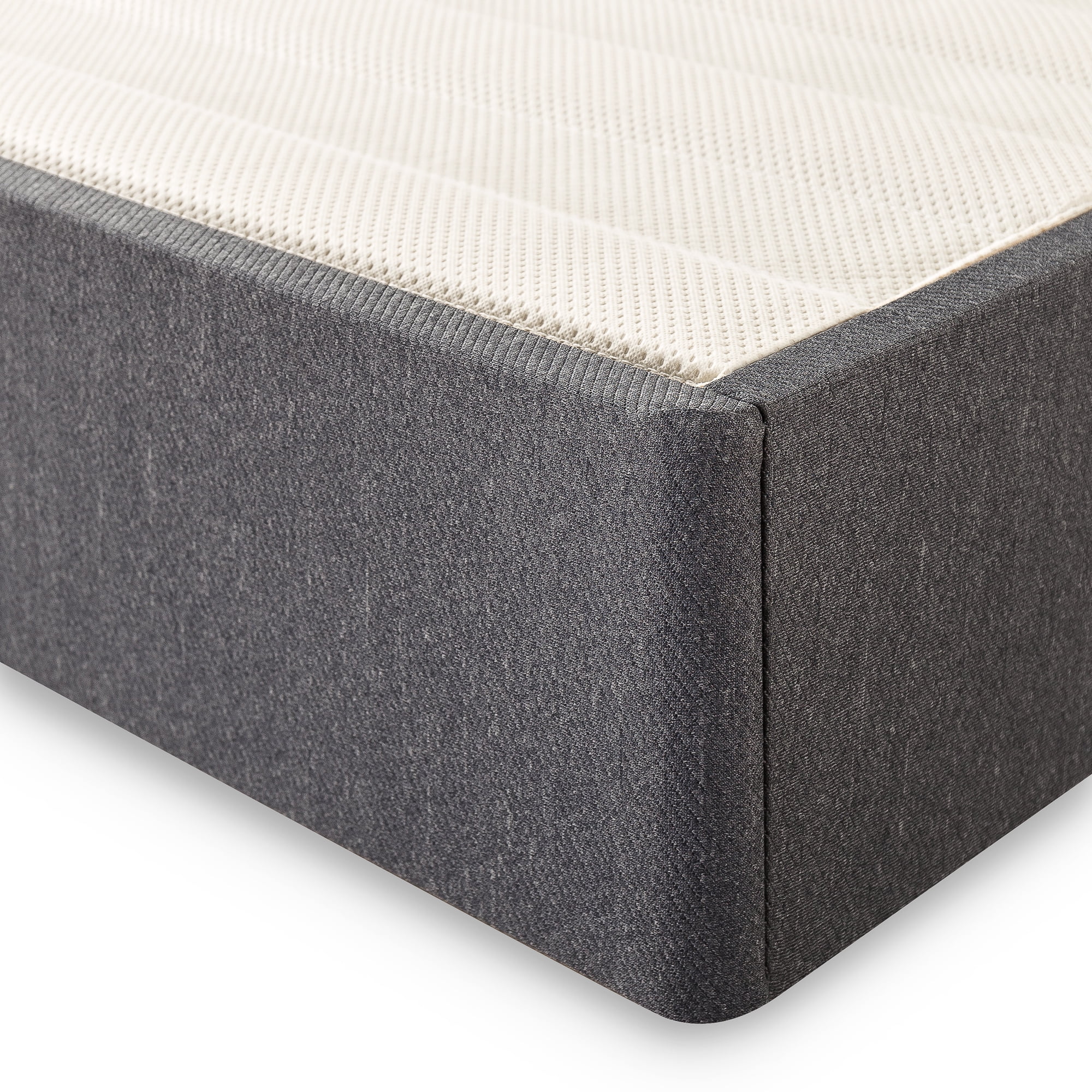 Zinus 9" Upholstered Metal Box Spring with Wood Slats, Mattress Foundation, Full