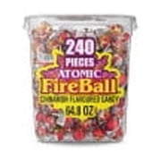 Wonka Atomic Fireball Jawbreakers , Cinnamon Flavor Individually Wrapped Candy, (240 Count)