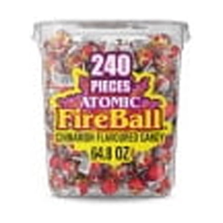 Wonka Atomic Fireball Jawbreakers , Cinnamon Flavor Individually Wrapped Candy, (240 Count)