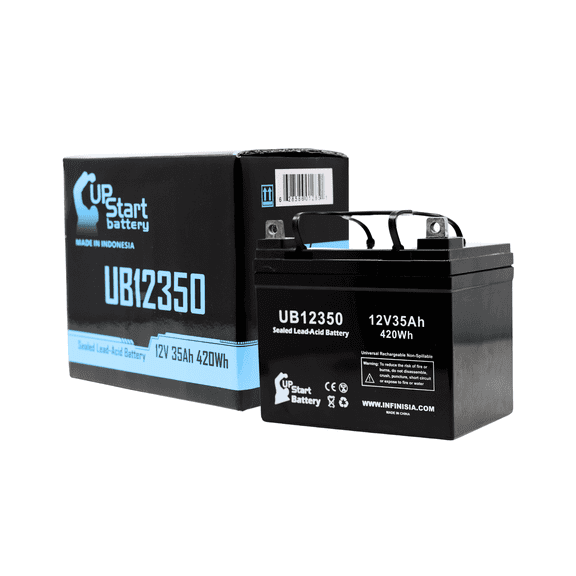 Compatible Kubota PX2100 Battery - Replacement UB12350 Universal Sealed Lead Acid Battery (12V 35Ah, 35000mAh, L1 Terminal, AGM, SLA)
