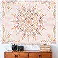 thumbnail image 4 of Gojian Boho Floral Mandala Tapestry Wall Hanging Pink Bohemian Flower Medallion Tapestry Aesthetic Watercolor Hippie Indian Small Tapestries for Bedroom Living Room Dorm Decor, 4 of 6