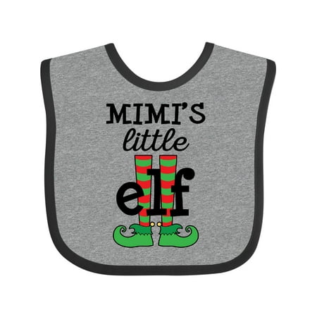 

Inktastic Christmas Mimi Little Elf Boys or Girls Baby Bib