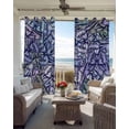thumbnail image 4 of Blackout Curtains for Bedroom, Purple Blue Teal Butterfly Room Darkening Window Drapes for Living Room, Modern Abstract Art Thermal Insulated Grommet Curtains, 52x72 inch, 2 Panels, 4 of 9