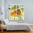 thumbnail image 4 of Cute Lion Kitchen Curtains 63 Inch Length, Funny Animal Cartoon Modern Grommet Top Bedroom Living Room Curtains, Light Filtering Cafe Curtain Drapes 2 Panels Set 84''x63'', 4 of 9