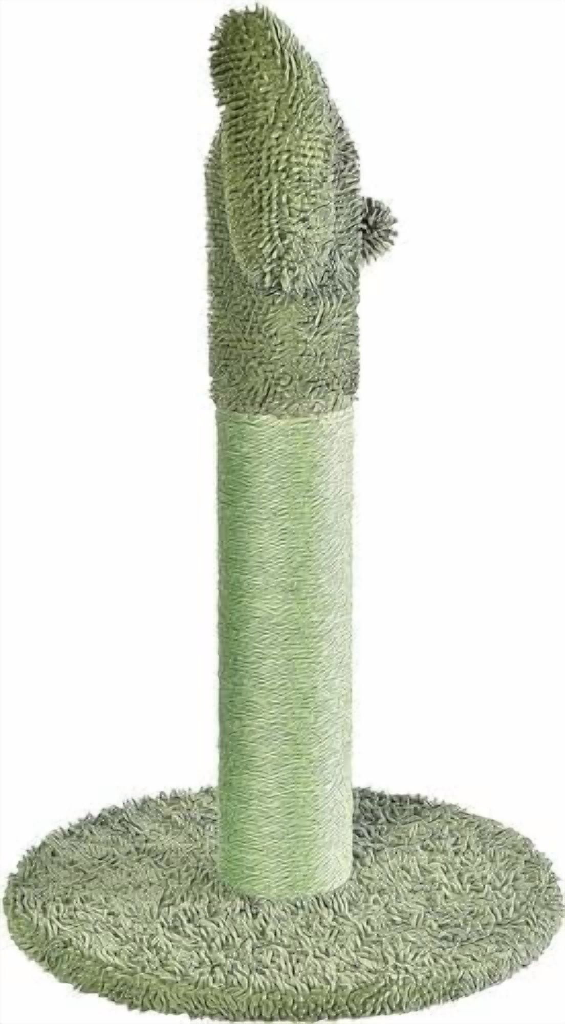 Basics Cat Scratching Post, Indoor Cactus with Natural Sisal for Kittens with Dangling Ball Toy, Medium, 25.6"H, Green