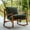 Moss Green, variant on Grain Wood Furniture Solid Wood Mid Century Rocking Chair with Indigo Blue Cushions
