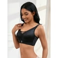 thumbnail image 4 of Unique Bargains Women's Wirefree U Back V-Neck Mesh Minimizers Bras S Black, 4 of 6
