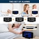 thumbnail image 4 of LED Digital Alarm Clock for Bedrooms with Night Light,Dual Alarm,12/24H, Plug in Large Display Alarm Clock for Bedroom,A, 4 of 5