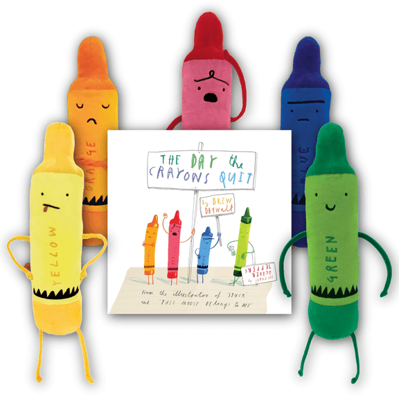 The Day the Crayons Quit 12" Plush Pack & Hardcover Book Set