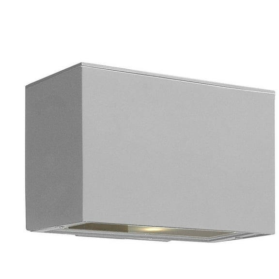 1 Light Small Outdoor Down Light Wall Lantern in Modern Style 9 inches Wide By 6 inches High-Titanium Finish-A19 Medium Base Lamp Base Type Bailey