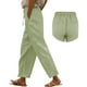 thumbnail image 4 of Pantalones informales elegantes para mujer - Bolsillos laterales y traseros funcionales - Pantalones de lino de color liso, 4 of 8