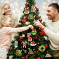 thumbnail image 4 of Christmas Wooden Ornaments Set 24Pcs, Funny Grichmas Christmas Tree Hanging Decoration, Home Party Pendants Decor, 4 of 7