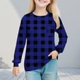 thumbnail image 2 of Favoffer Girls Long Sleeve Shirts Kids Crewneck Soft Tunic Tops Basic Casual T-Shirts 5-14 Years with Pocket, 2 of 7