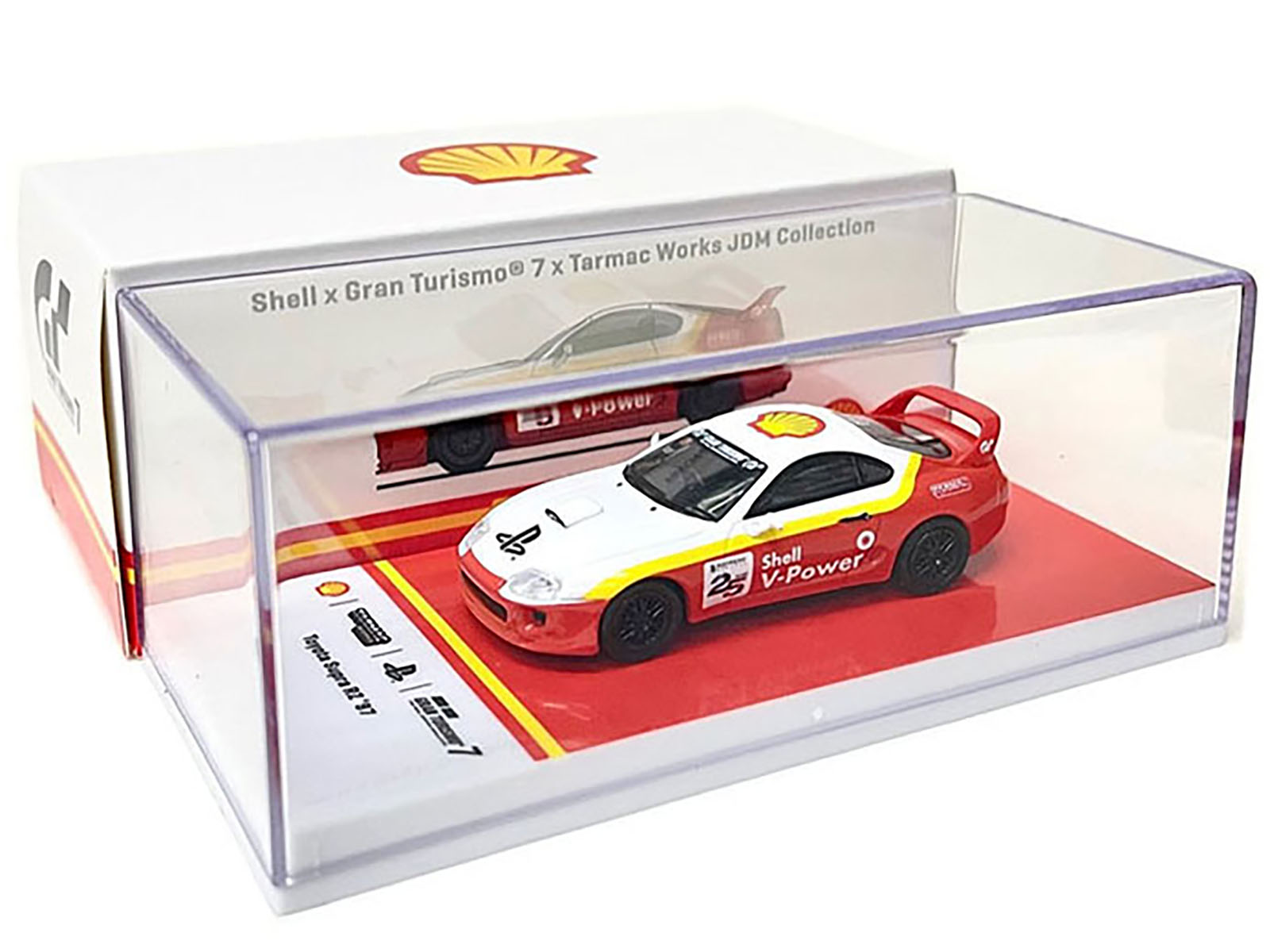 Diecast 1997 Toyota Supra RZ RHD (Right Hand Drive) Red and White with  Yellow Stripes Shell x Gran Turismo 7 Special Edition 1/64 Diecast Model  Car by Tarmac Works 