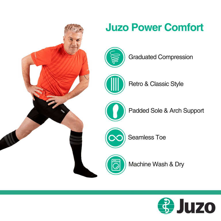 Juzo Power Comfort 20-30 mmHg Compression Stockings, Ribbed Texture, Knee  High, Closed Toe | Compression Socks for Tired, Aching Legs, Moderate