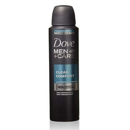 Dove Men+Care Clean Comfort Anti-Perspirant Deodorant Spray 150 Ml/5.0oz (Pack Of 4)