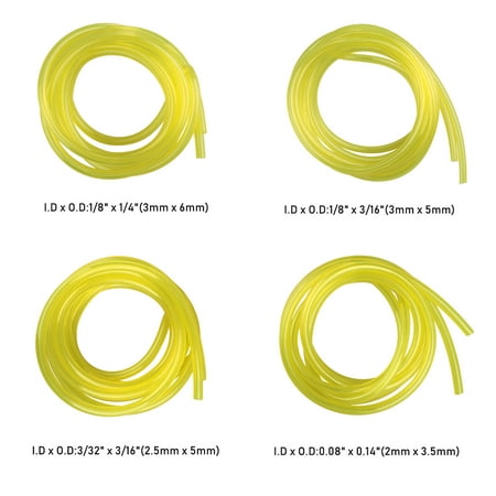- EEEkit 4 Size Transparent Petrol Fuel Line Hose Tube for Weedeater Chainsaw Common 2 Cycle Small Engines