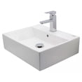 thumbnail image 1 of Lavabo Ovalin Para Baño Rubinett Ceramico Blanco Con Monomando Y Contra De Lujo, 1 of 4