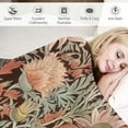 thumbnail image 3 of ARISTURING  William Morris Tulip and Willow Dusty Rose Blanket - Arts &amp; Crafts - Gift Throw Woven from Cotton, 3 of 6