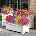 thumbnail image 3 of 20 Bundles Artificial Flowers for Outdoors Decoration Fake Silk Flowers UV Resistant Faux Plants Artificial Daisy Euc for Spring Summer Garden Yard Porch Window Home Decor, Mix Colors, 3 of 5