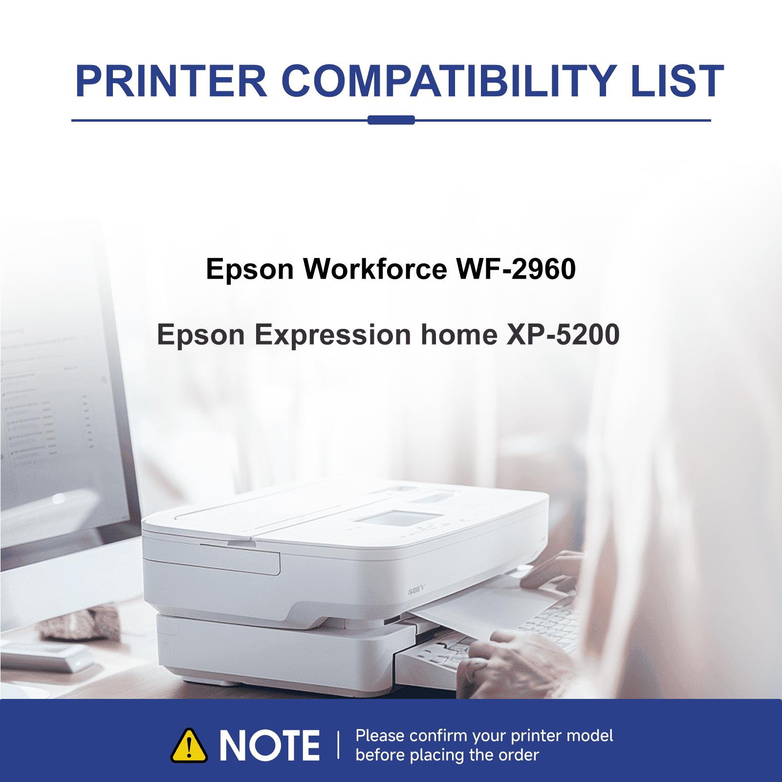 Ink Compatible for Epson Ink Cartridges for Expression Home XP-5200 Workforce WF-2960 Printer ink (5-Pack)