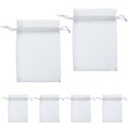 thumbnail image 3 of Here's a polished and professional product description for your **50pcs White Organza Drawstring Bags**:\n\n \n\n**50pcs White Organza Drawstring Bags –, 3 of 4