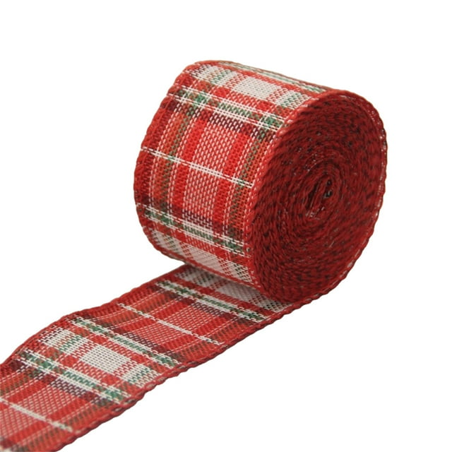 Christmas Ribbon Portable Party Decoration Classic Plaid House Decorations Exquisite Decorative Accessories for Celebration 4 Width 5cm