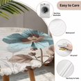 thumbnail image 5 of Spring Floral Vintage Round Fitted Tablecloth with Elastic Edge, Waterproof Table Cloth Table Cover for 55"-60" Tables, Retro Teal Tulips Botanical Summer Tablecloths for Dining Picnic Indoor Outdoor, 5 of 9