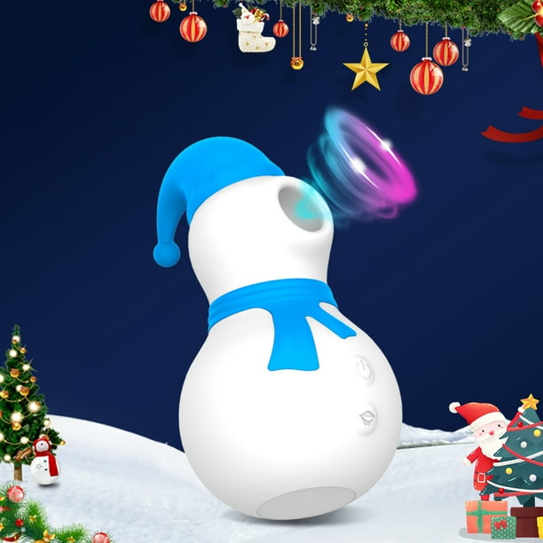 Snowman Sucking Vibrator for Women Stimulator Female Masturbator Cute Gift Sex Toy for Christmas Valentine s Day Gift Blue