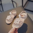 thumbnail image 5 of ZACPNCV Girls Sandals Flower Girls Dress Shoes Open Toe Little Kid Summer Flats Pink 4.5-5 Years, 5 of 7