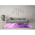 thumbnail image 3 of Ahgly Company Indoor Round Abstract Purple Modern Area Rugs, 5' Round, 3 of 4