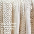 thumbnail image 4 of CREVENT Knit Throw Blanket for Couch Sofa Chair Bed Home Decoration, Soft Warm Cozy Light Weight (50''X60'' Cream/White), 4 of 5