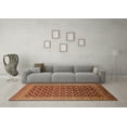 thumbnail image 3 of Ahgly Company Indoor Round Oriental Orange Industrial Area Rugs, 5' Round, 3 of 4