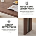 thumbnail image 4 of 63" Rectangle Dining Table for 4 6 People, [35.4" Widen Tabletop] Farmhouse Kitchen Table, Large Dinner Table for Living Room Home Office, Walnut, 4 of 7
