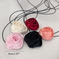 thumbnail image 3 of ZPAQI Silk Rose Flower Choker Necklace Clavicle Chain Necklace Temperament Neckband, 3 of 13
