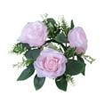 thumbnail image 2 of Iumwxz Rose Candle Wreath Artificial Silk Flower Ring Leaf Candle Wreath Wedding Valentine Day Party Table Candlestick Decorations Valentine'S Day Gifts for Her and Him, 2 of 5