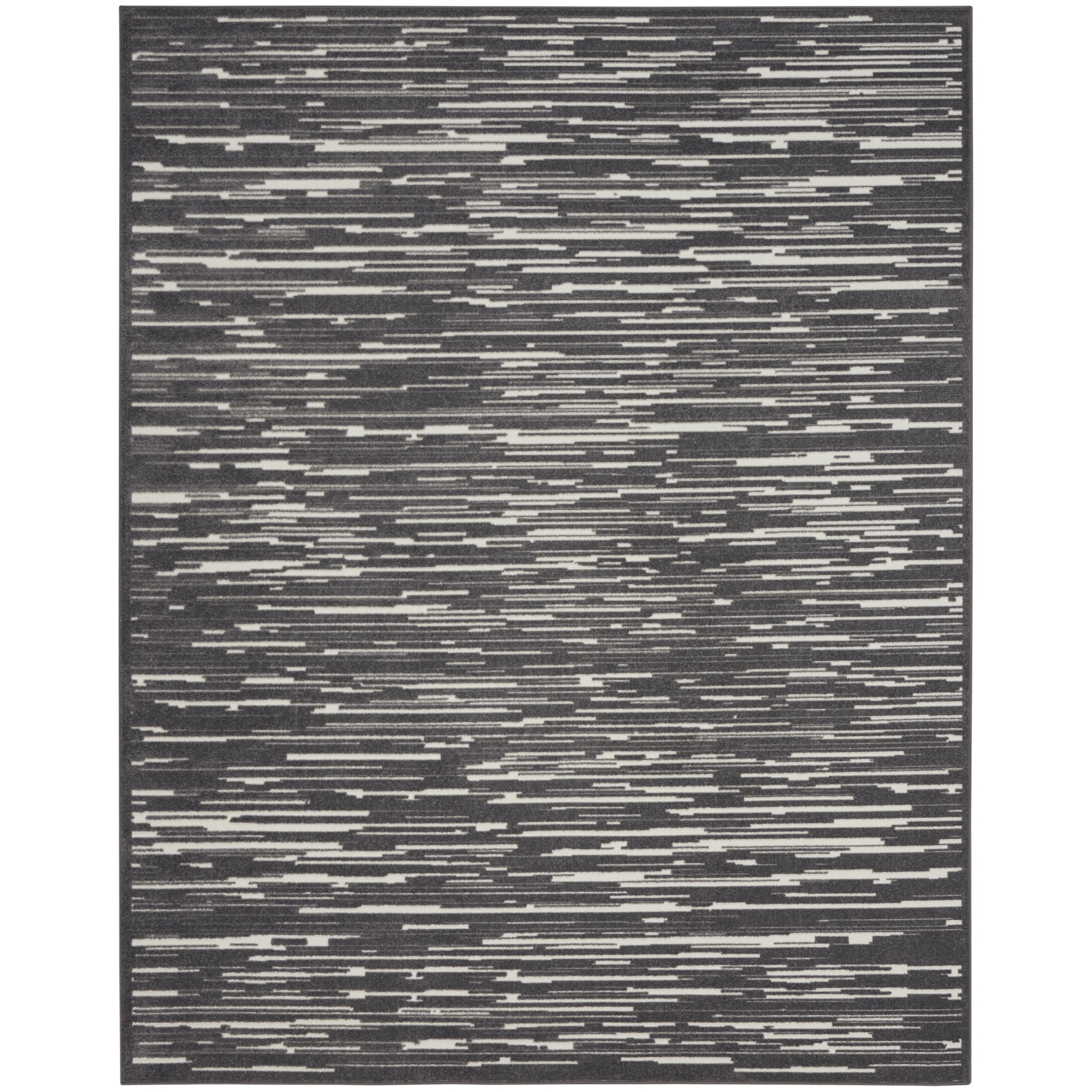 Nourison Casual 7'10" x 9'10" Grey Modern Indoor Rug
